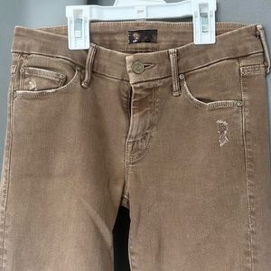 Mother Jeans, light brown, size 25, 25 inch inseam, low waist
